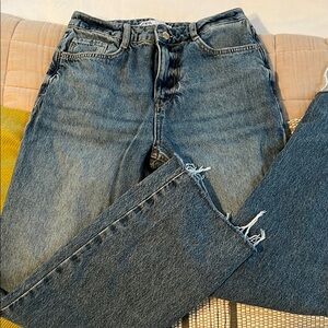 Zara High Rise Z1975 Straight Leg Jeans